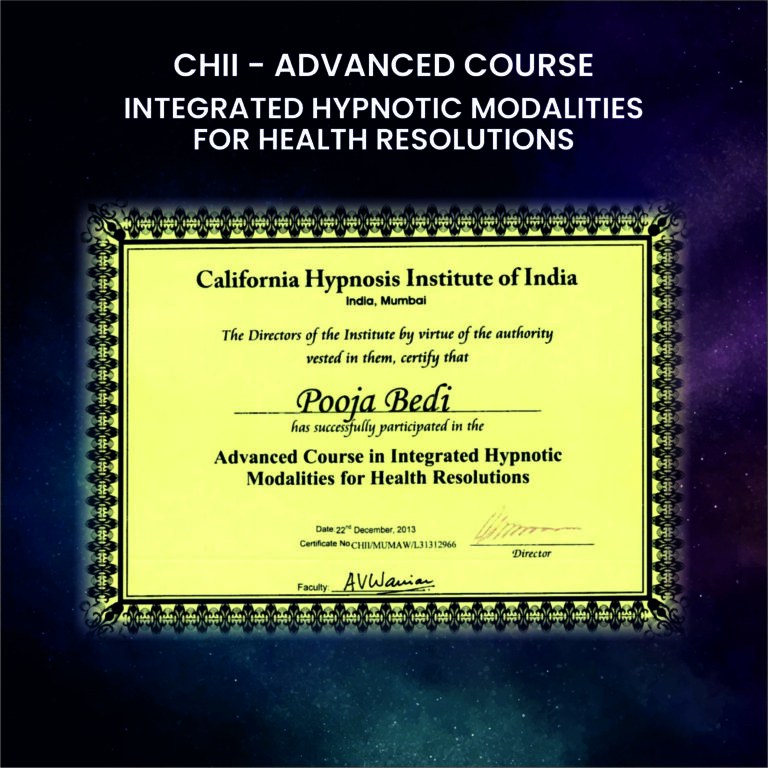 CHII - ADVANCED COURSE INTEGRATED HYPNOTIC MODALITIES FOR HEALTH RESOLUTIONS