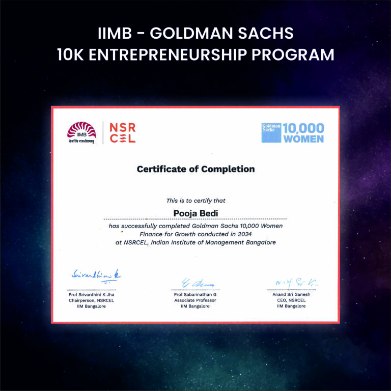 IIMB - GOLDMAN SACHS 10K ENTREPRENEURSHIP PROGRAM