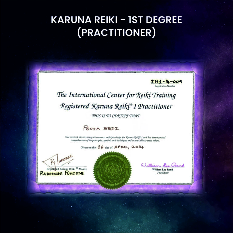 KARUNA REIKI - 1ST DEGREE (PRACTITIONER)